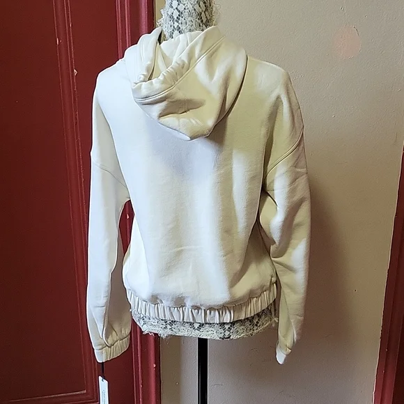 Calvin Klien Performance Off-White Hoodie Top Size Small - Picture 12 of 14